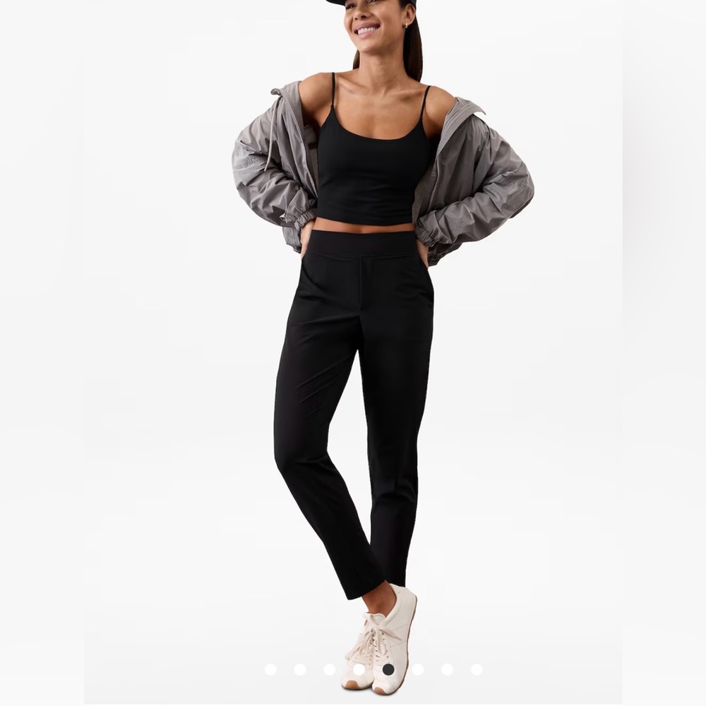 NWT Athleta Brooklyn Ankle Pant, Size 12P black